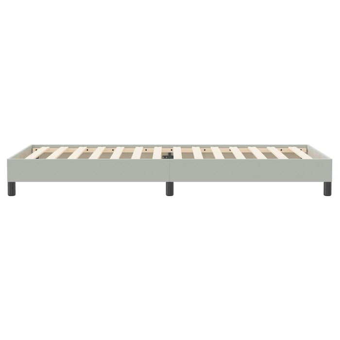 Pat cu arcuri fără saltea gri deschis 100x220 cm catifea - WALTI WALTI