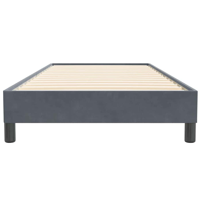 Pat cu arcuri fără saltea Gri închis 100x220 cm catifea - WALTI WALTI
