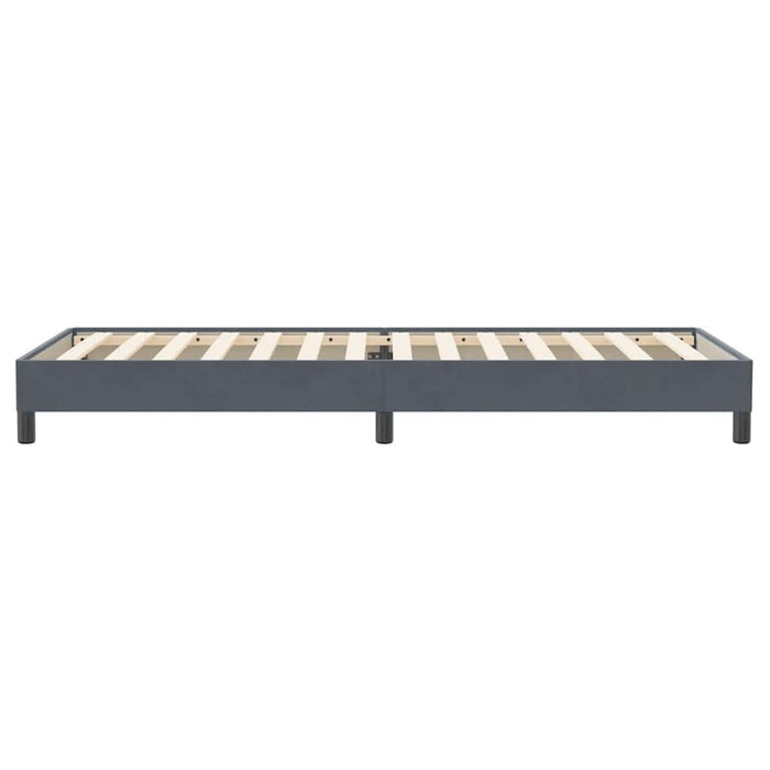 Pat cu arcuri fără saltea Gri închis 100x220 cm catifea - WALTI WALTI