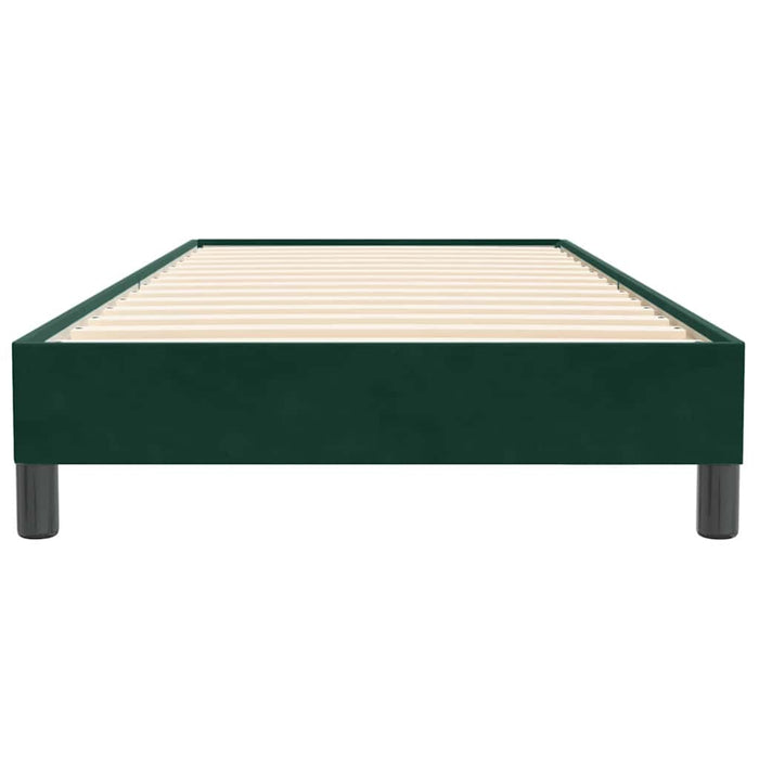 Pat cu arcuri fără saltea verde închis 100x220 cm catifea - WALTI WALTI