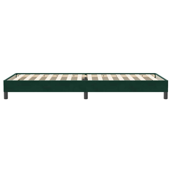 Pat cu arcuri fără saltea verde închis 100x220 cm catifea - WALTI WALTI