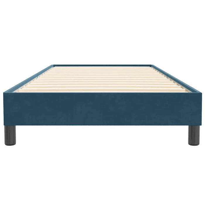 Pat cu arcuri fără saltea Albastru închis 100x220 cm catifea - WALTI WALTI