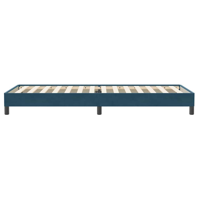 Pat cu arcuri fără saltea Albastru închis 100x220 cm catifea - WALTI WALTI