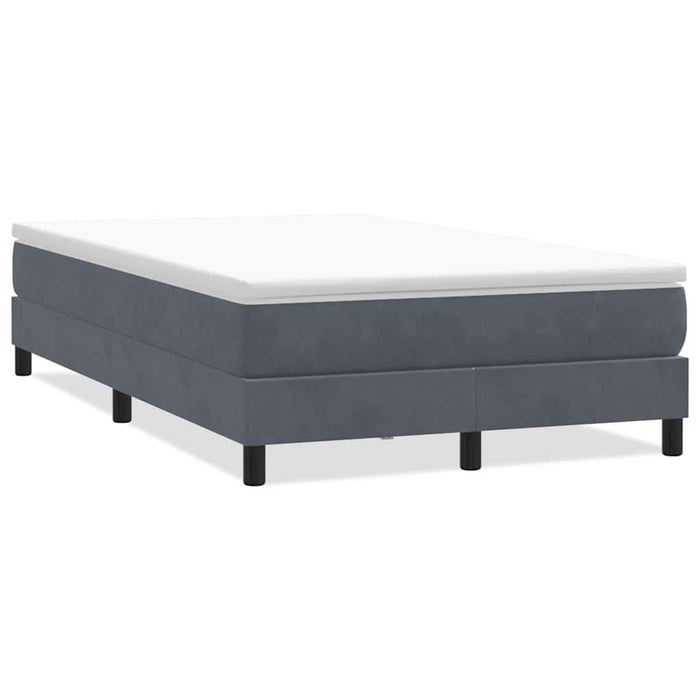 Pat cu arcuri fără saltea Gri închis 120x220 cm catifea WALTI