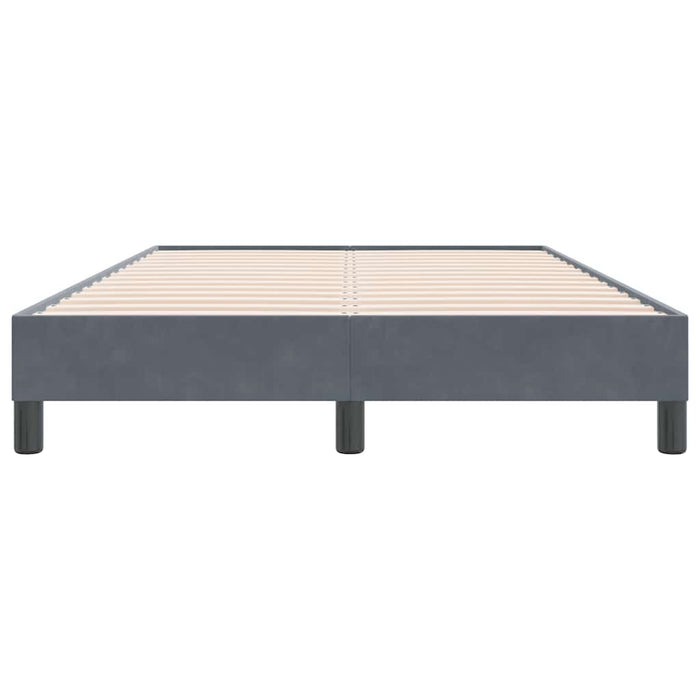 Pat cu arcuri fără saltea Gri închis 120x220 cm catifea WALTI