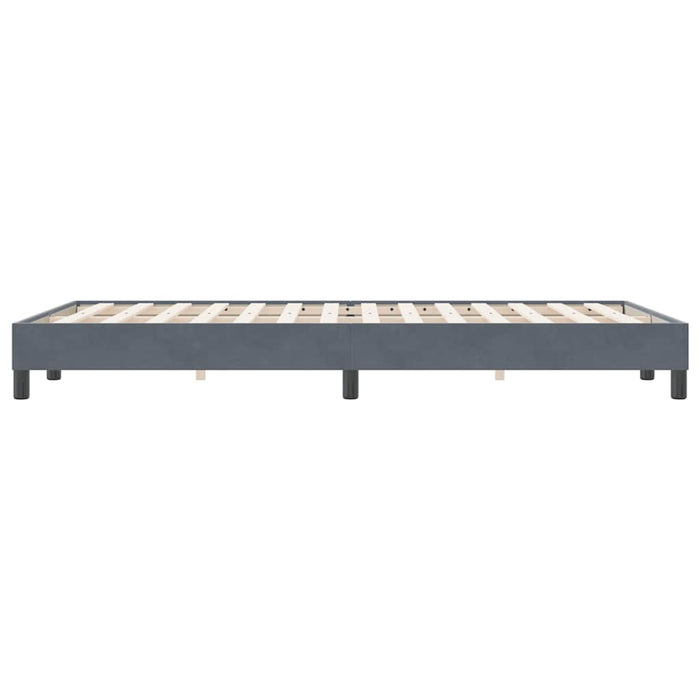 Pat cu arcuri fără saltea Gri închis 120x220 cm catifea WALTI