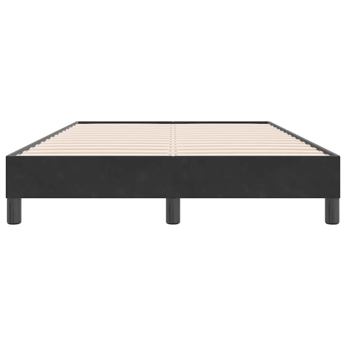 Pat cu arcuri fără saltea negru 120x220 cm catifea WALTI