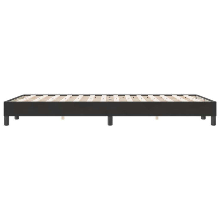 Pat cu arcuri fără saltea negru 120x220 cm catifea WALTI