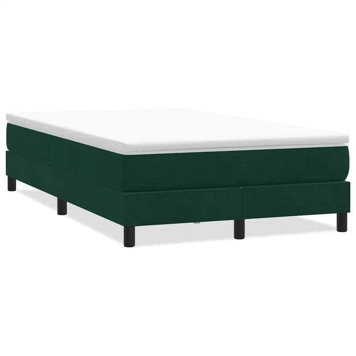 Pat cu arcuri fără saltea verde închis 120x220 cm catifea - WALTI WALTI
