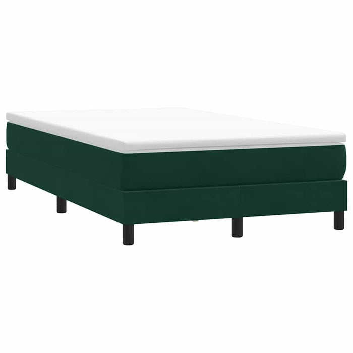 Pat cu arcuri fără saltea verde închis 120x220 cm catifea - WALTI WALTI