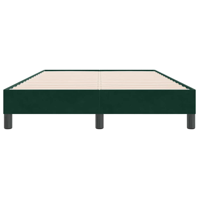 Pat cu arcuri fără saltea verde închis 120x220 cm catifea - WALTI WALTI