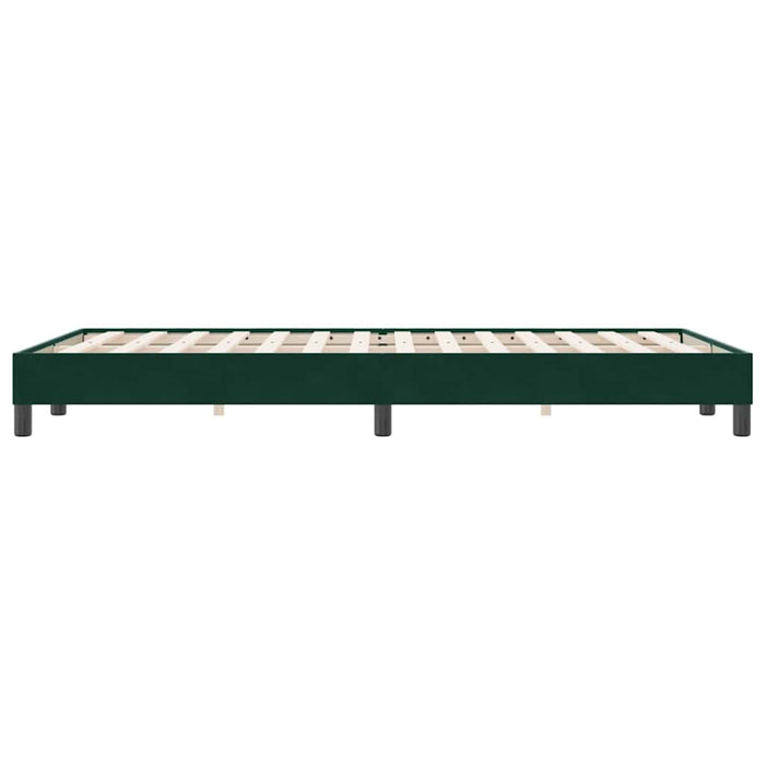Pat cu arcuri fără saltea verde închis 120x220 cm catifea - WALTI WALTI