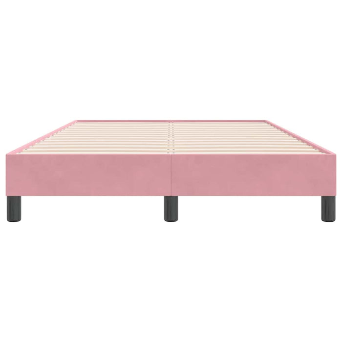 Pat cu arcuri fără saltea roz 120x220 cm catifea - WALTI WALTI