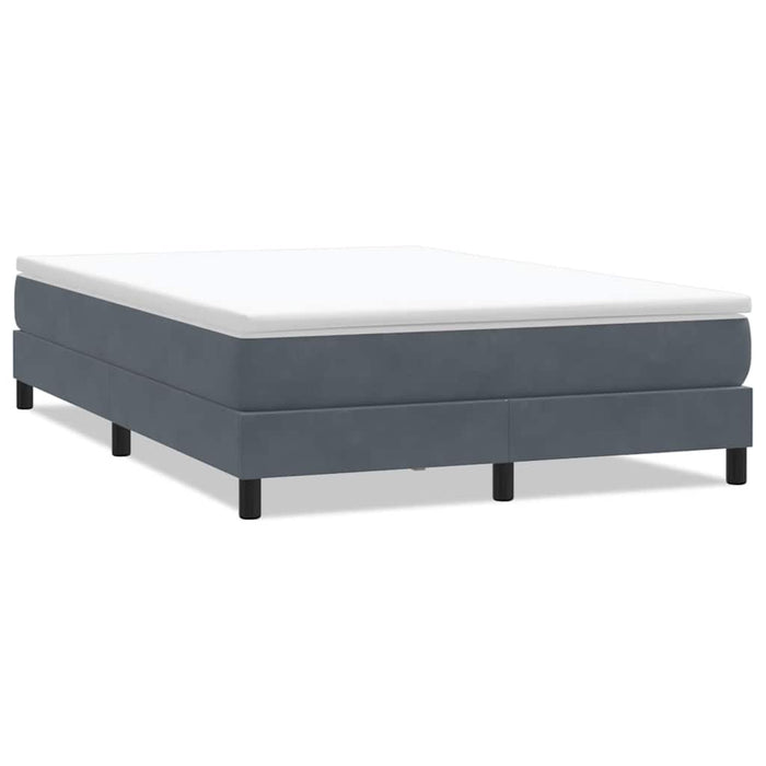 Pat cu arcuri fără saltea Gri închis 140x220 cm catifea - WALTI WALTI