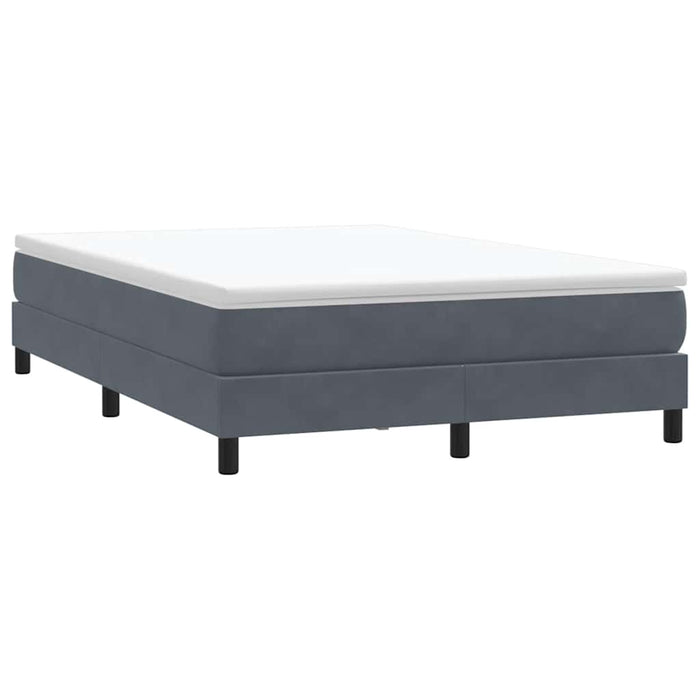 Pat cu arcuri fără saltea Gri închis 140x220 cm catifea - WALTI WALTI
