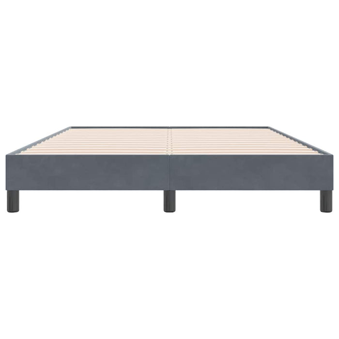 Pat cu arcuri fără saltea Gri închis 140x220 cm catifea - WALTI WALTI
