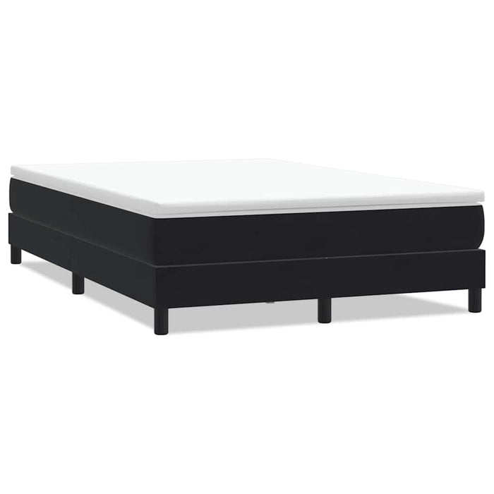 Pat cu arcuri fără saltea negru 140x220 cm catifea - WALTI WALTI