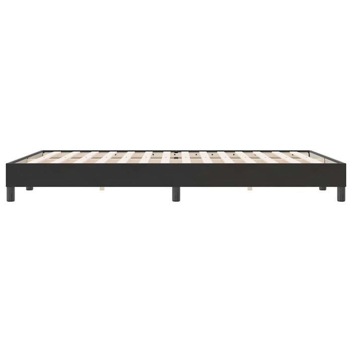 Pat cu arcuri fără saltea negru 140x220 cm catifea - WALTI WALTI