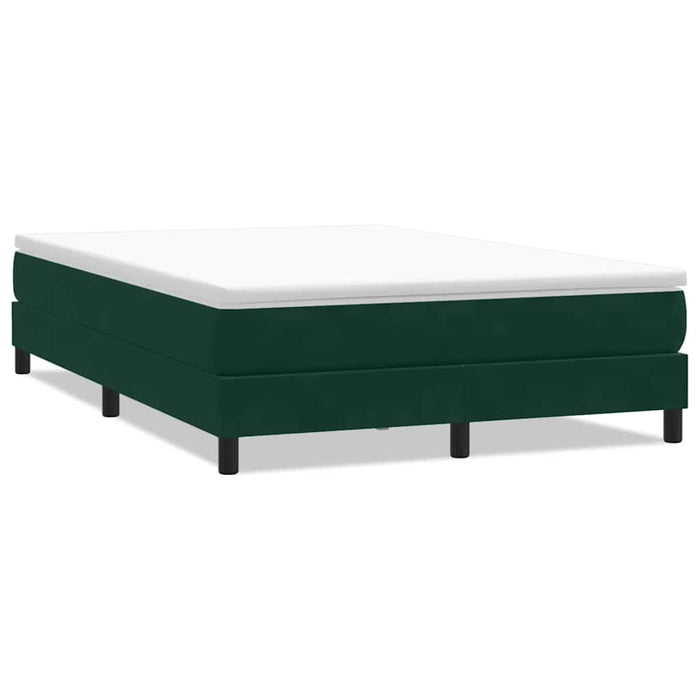 Pat cu arcuri fără saltea verde închis 140x220 cm catifea - WALTI WALTI