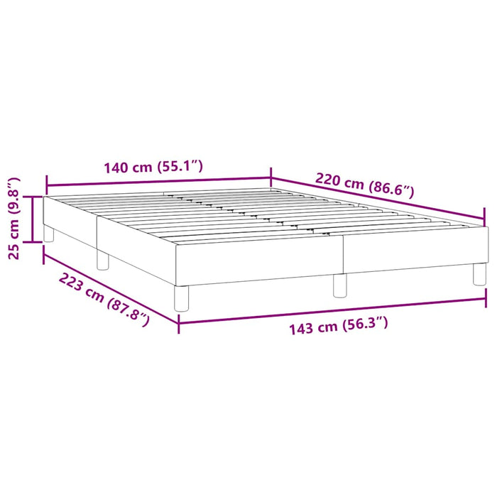 Pat cu arcuri fără saltea verde închis 140x220 cm catifea - WALTI WALTI