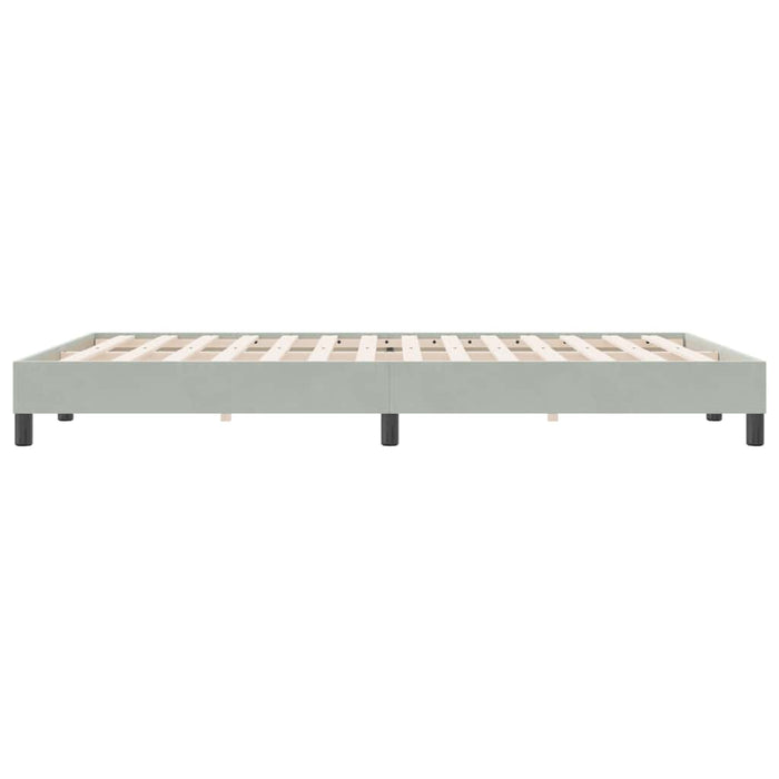 Pat cu arcuri fără saltea gri deschis 160x220 cm catifea - WALTI WALTI