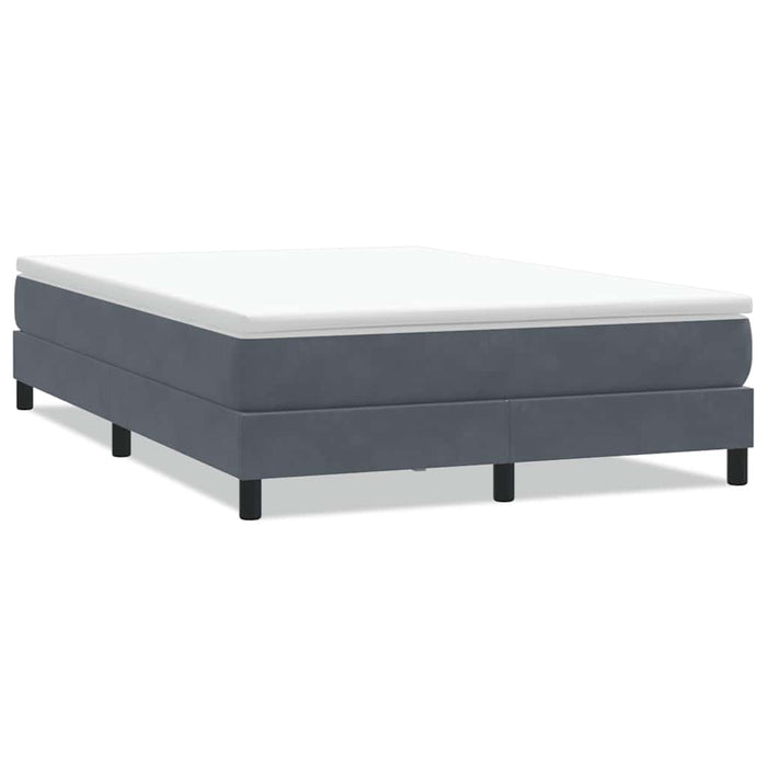 Pat cu arcuri fără saltea Gri închis 160x220 cm catifea - WALTI WALTI
