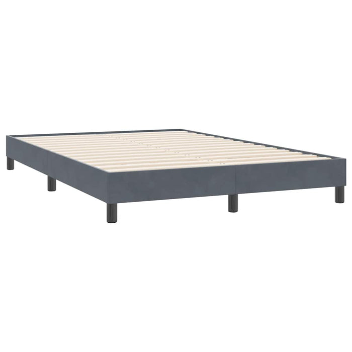 Pat cu arcuri fără saltea Gri închis 160x220 cm catifea - WALTI WALTI