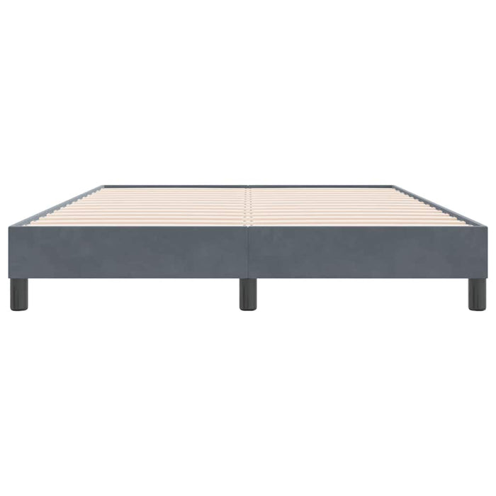 Pat cu arcuri fără saltea Gri închis 160x220 cm catifea - WALTI WALTI