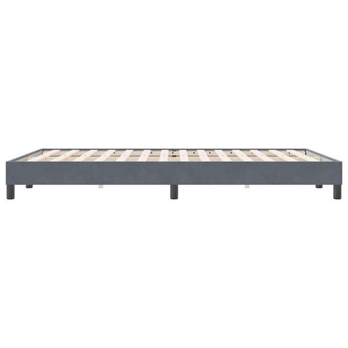 Pat cu arcuri fără saltea Gri închis 160x220 cm catifea - WALTI WALTI