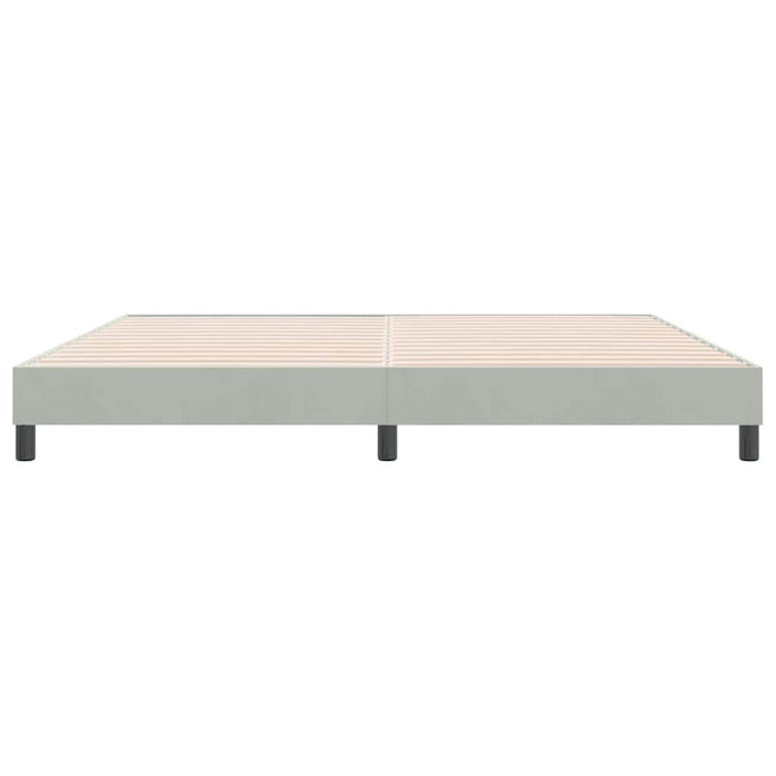 Pat cu arcuri fără saltea gri deschis 180x220 cm catifea - WALTI WALTI