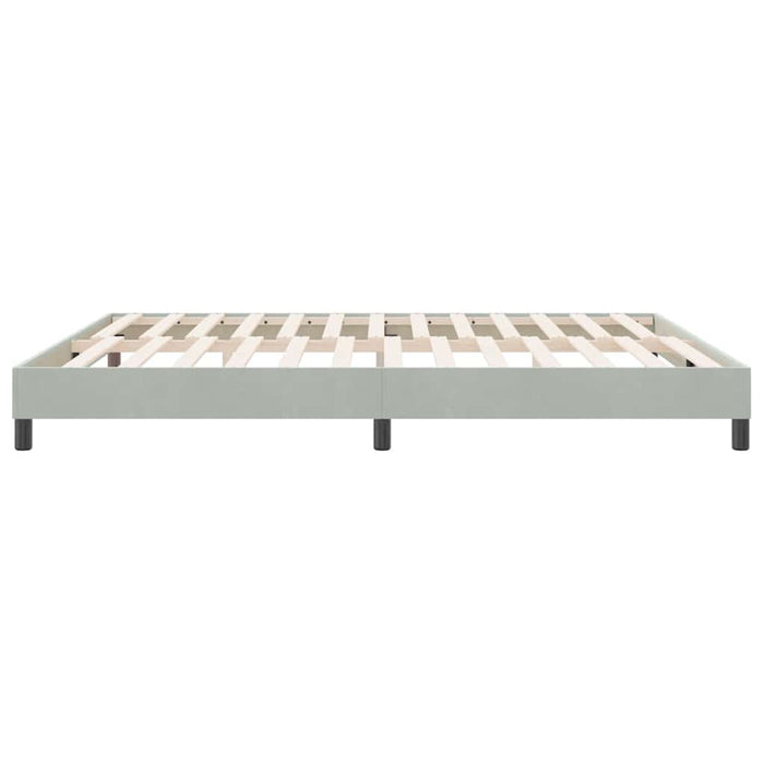 Pat cu arcuri fără saltea gri deschis 180x220 cm catifea - WALTI WALTI