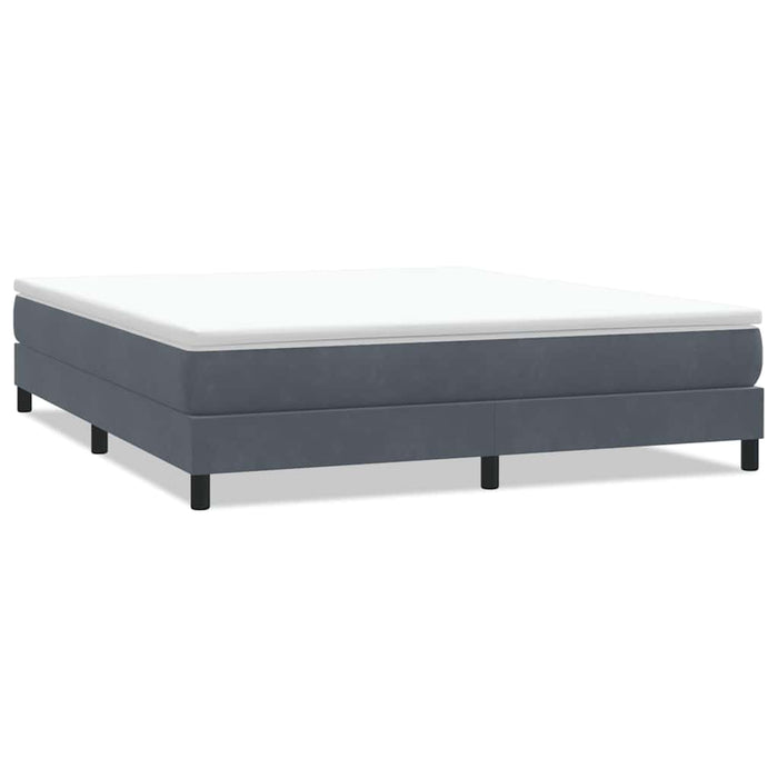 Pat cu arcuri fără saltea Gri închis 180x220 cm catifea - WALTI WALTI