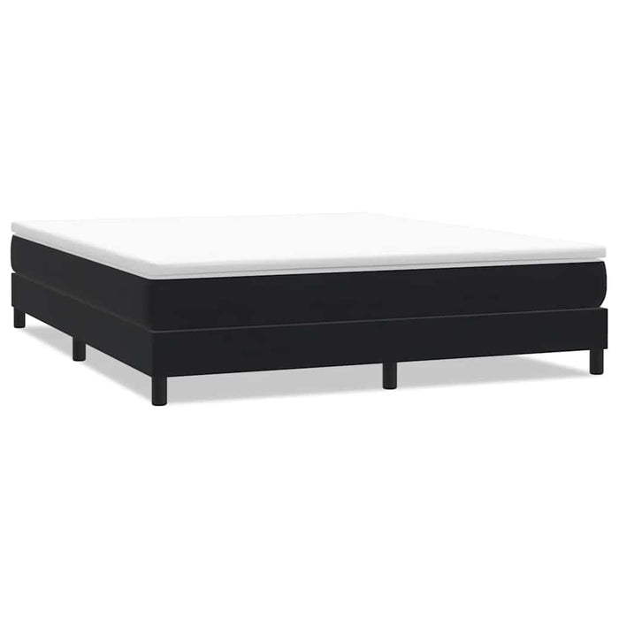 Pat cu arcuri fără saltea negru 180x220 cm catifea WALTI