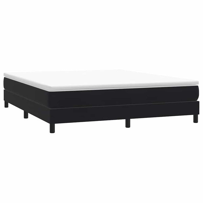 Pat cu arcuri fără saltea negru 180x220 cm catifea WALTI
