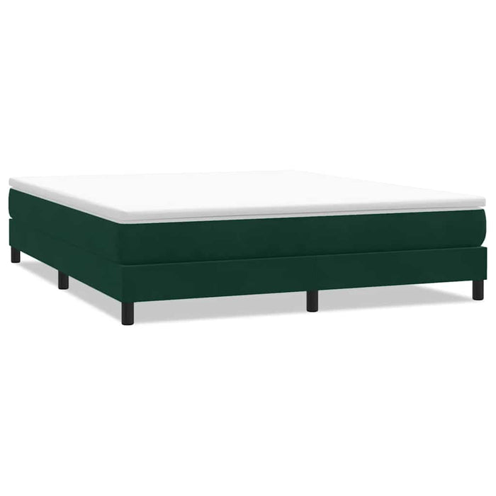 Pat cu arcuri fără saltea verde închis 180x220 cm catifea - WALTI WALTI