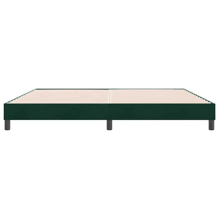 Pat cu arcuri fără saltea verde închis 180x220 cm catifea - WALTI WALTI