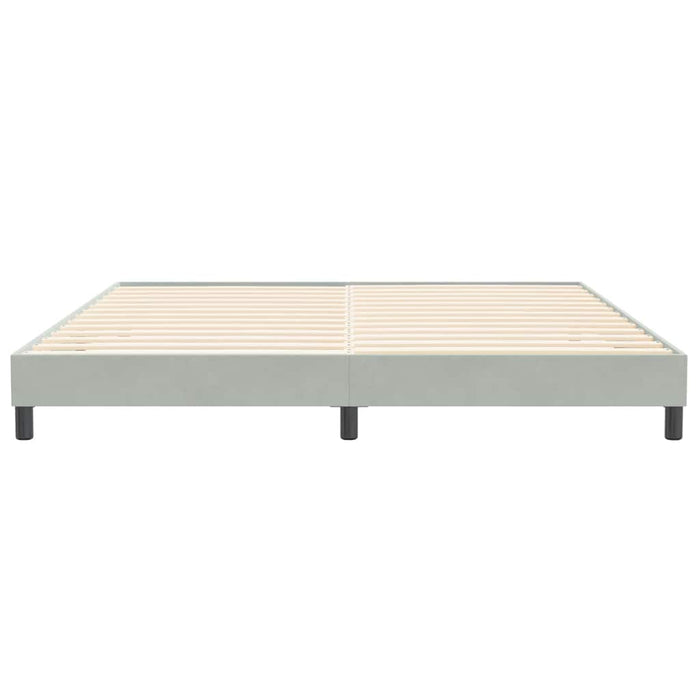 Pat cu arcuri fără saltea gri deschis 200x220 cm catifea - WALTI WALTI