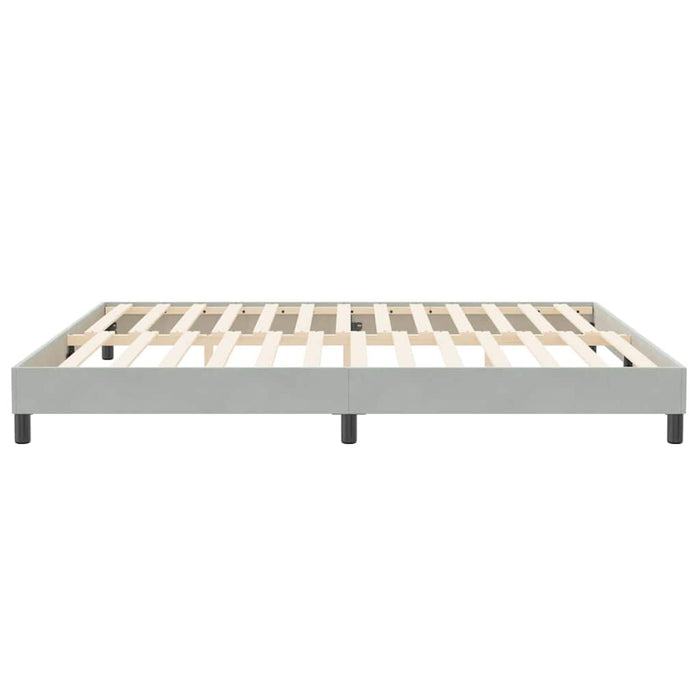 Pat cu arcuri fără saltea gri deschis 200x220 cm catifea - WALTI WALTI