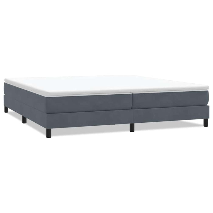 Pat cu arcuri fără saltea Gri închis 200x220 cm catifea - WALTI WALTI