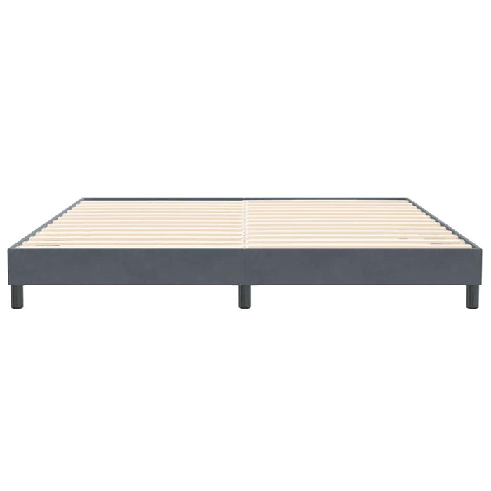 Pat cu arcuri fără saltea Gri închis 200x220 cm catifea - WALTI WALTI