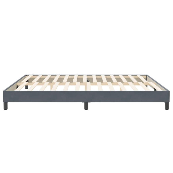 Pat cu arcuri fără saltea Gri închis 200x220 cm catifea - WALTI WALTI