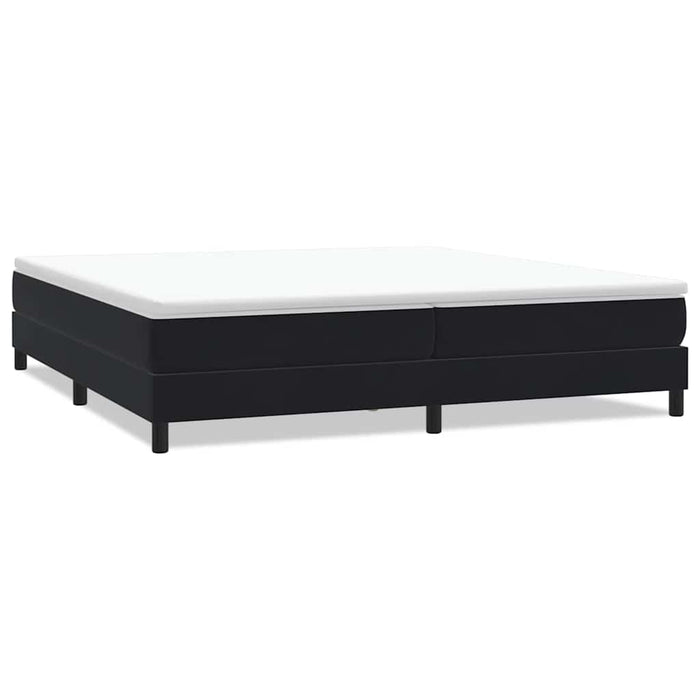 Pat cu arcuri fără saltea negru 200x220 cm catifea - WALTI WALTI