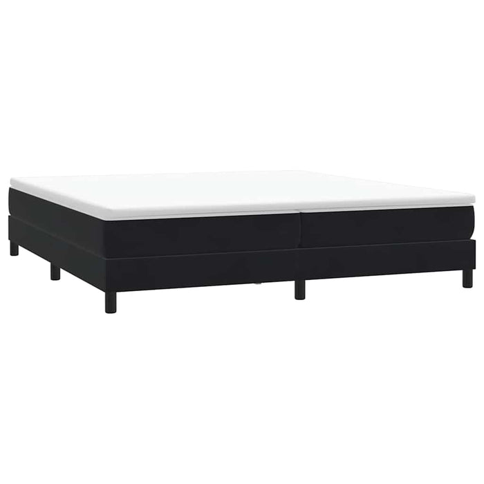 Pat cu arcuri fără saltea negru 200x220 cm catifea - WALTI WALTI