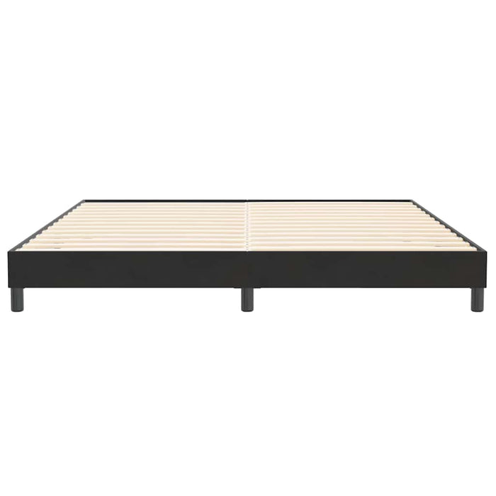 Pat cu arcuri fără saltea negru 200x220 cm catifea - WALTI WALTI