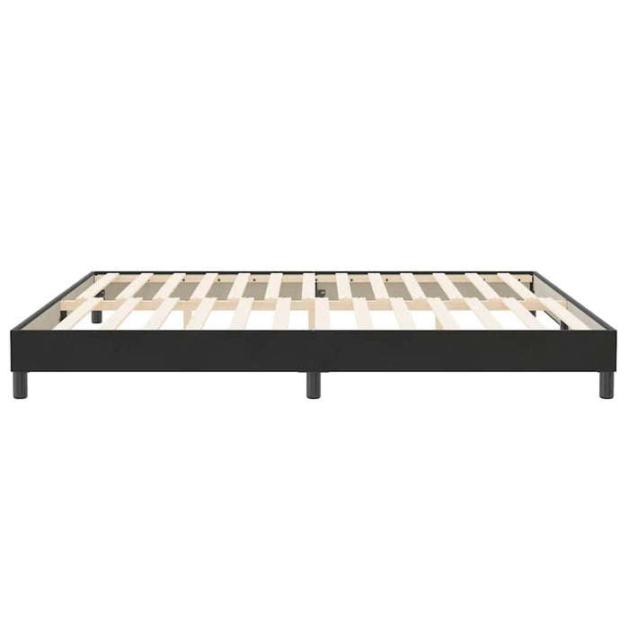 Pat cu arcuri fără saltea negru 200x220 cm catifea - WALTI WALTI