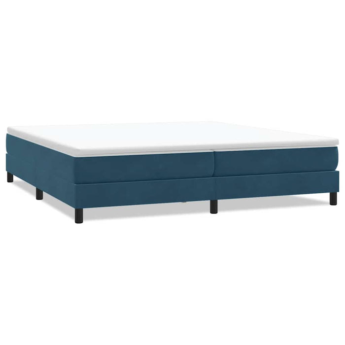 Pat cu arcuri fără saltea Albastru închis 200x220 cm catifea - WALTI WALTI