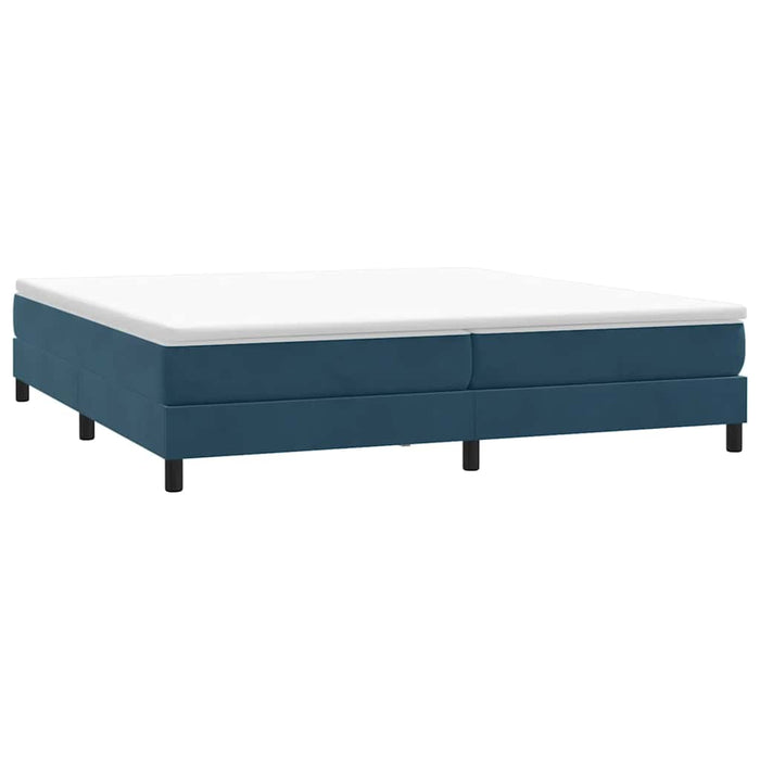Pat cu arcuri fără saltea Albastru închis 200x220 cm catifea - WALTI WALTI