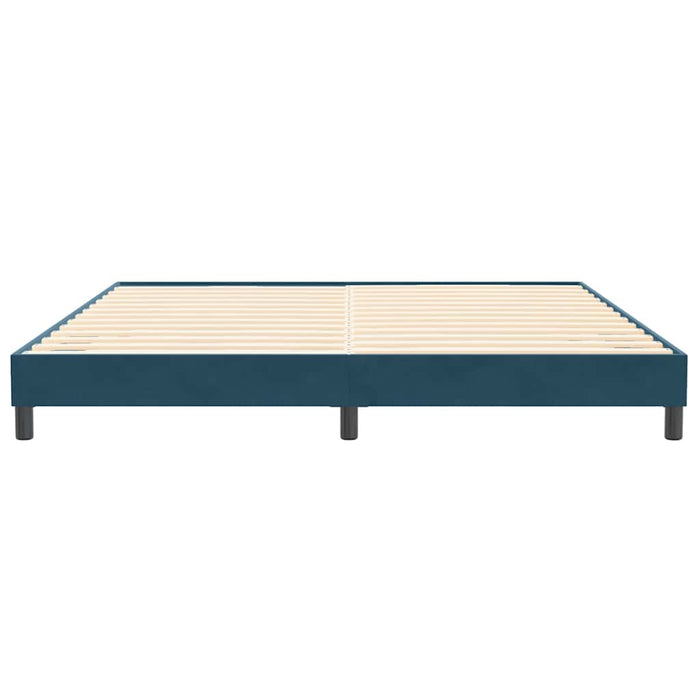 Pat cu arcuri fără saltea Albastru închis 200x220 cm catifea - WALTI WALTI
