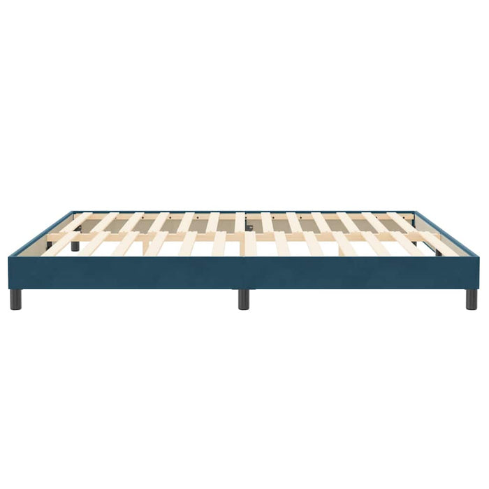 Pat cu arcuri fără saltea Albastru închis 200x220 cm catifea - WALTI WALTI