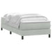 Pat box spring cu saltea, gri deschis, 80x210 cm, catifea - WALTI WALTI